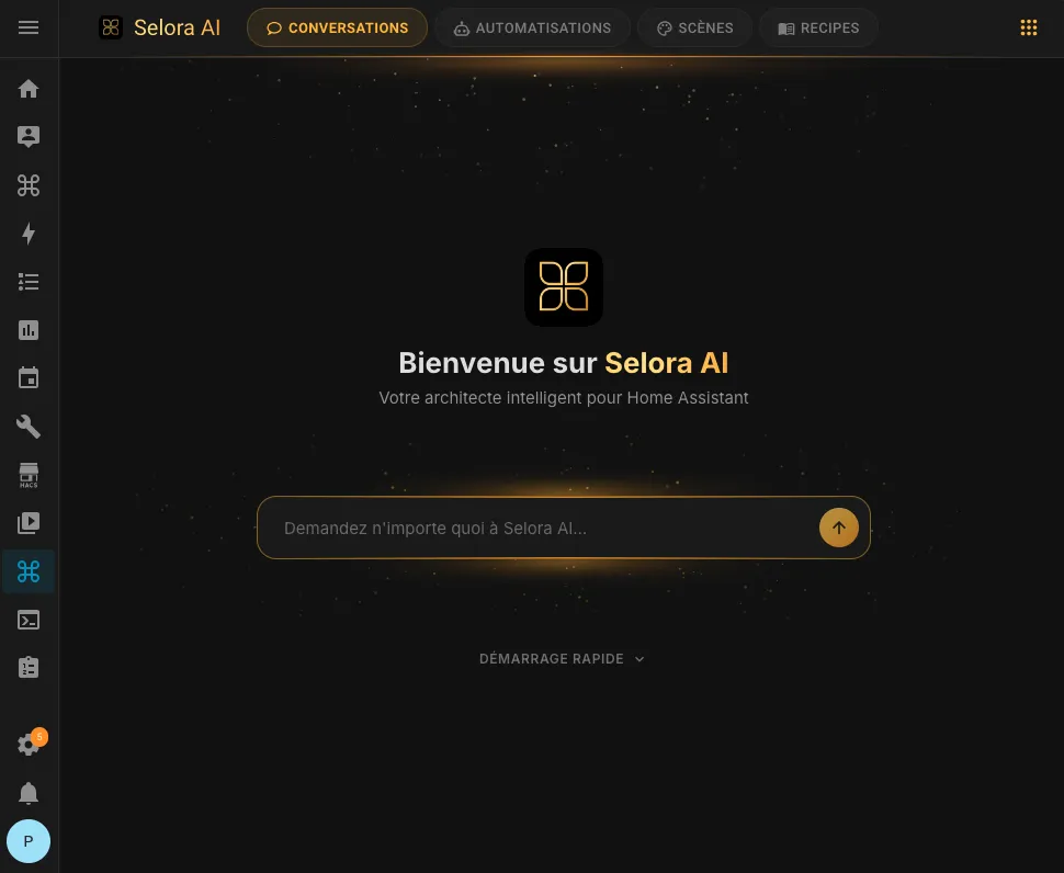 The Selora AI panel localized in French