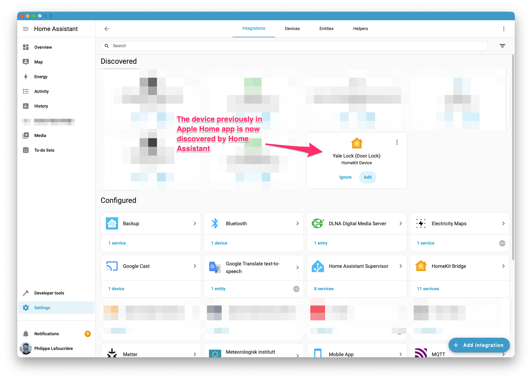 Homekit device is discovered by HA