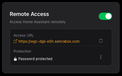 Remote access enabled