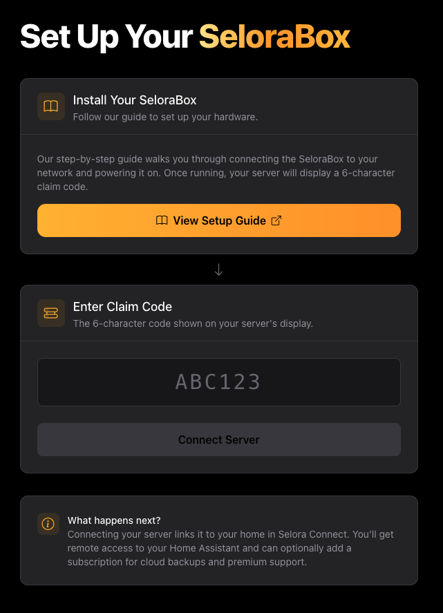 Claim Installation Interface