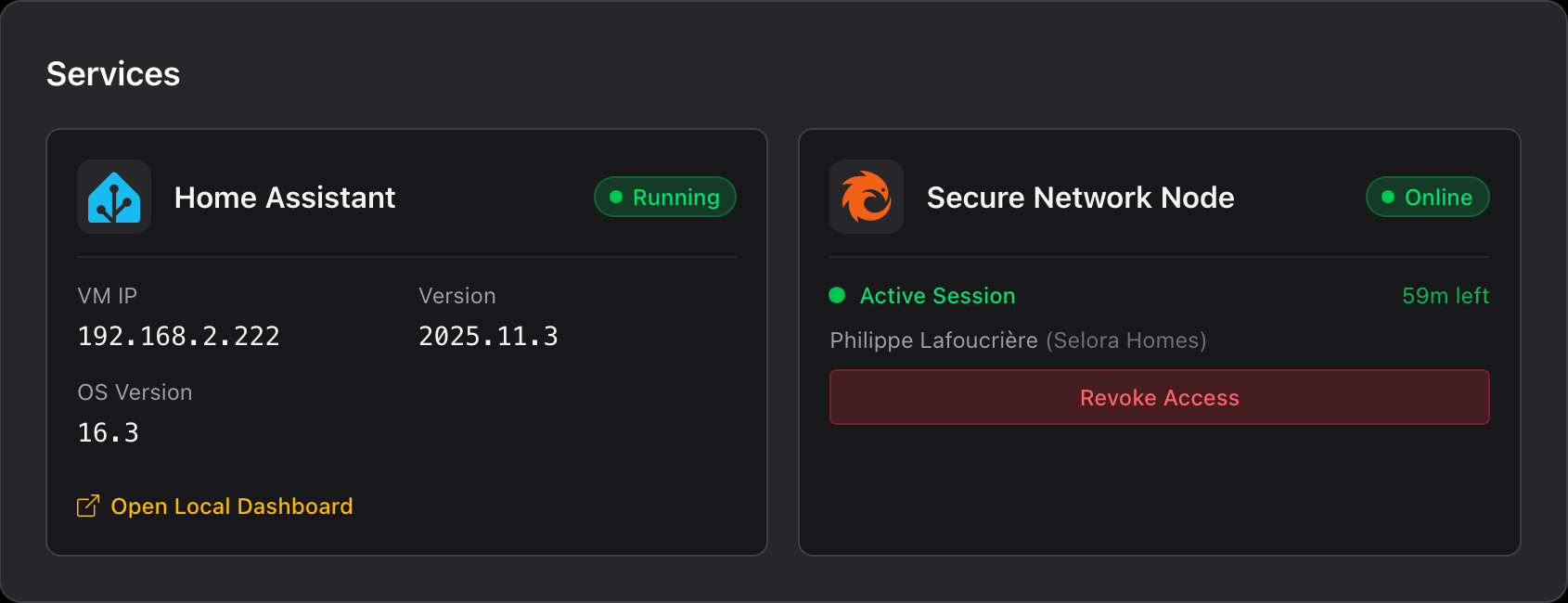 Revoke Access Interface