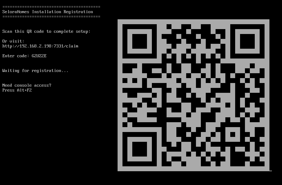Selora Hub Registration Screen